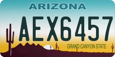 AZ license plate AEX6457