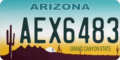 AZ license plate AEX6483