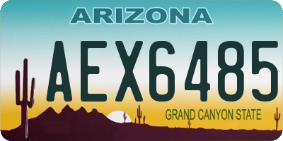 AZ license plate AEX6485