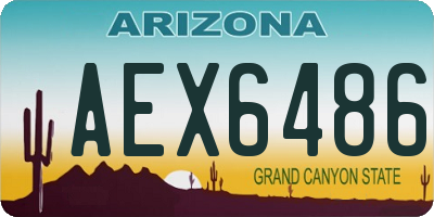 AZ license plate AEX6486