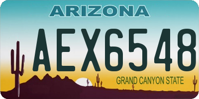 AZ license plate AEX6548