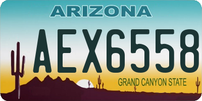 AZ license plate AEX6558