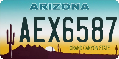 AZ license plate AEX6587