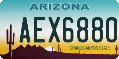 AZ license plate AEX6880