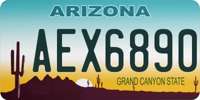 AZ license plate AEX6890