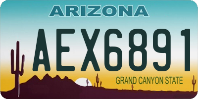 AZ license plate AEX6891