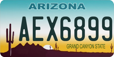 AZ license plate AEX6899
