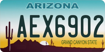 AZ license plate AEX6902