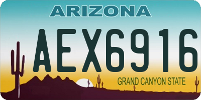 AZ license plate AEX6916