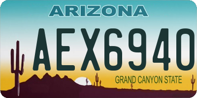 AZ license plate AEX6940