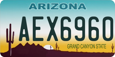 AZ license plate AEX6960