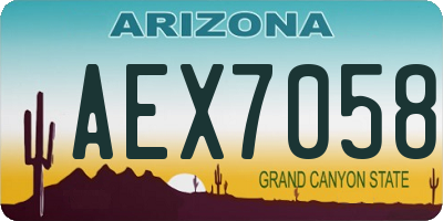 AZ license plate AEX7058