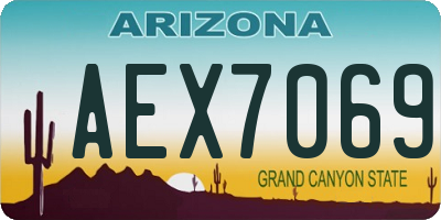 AZ license plate AEX7069