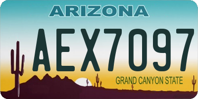 AZ license plate AEX7097