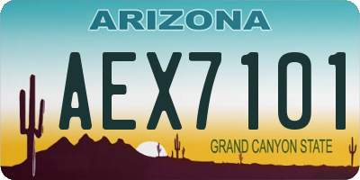 AZ license plate AEX7101