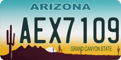 AZ license plate AEX7109