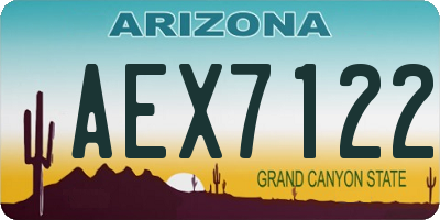 AZ license plate AEX7122