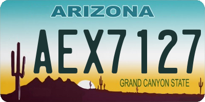 AZ license plate AEX7127