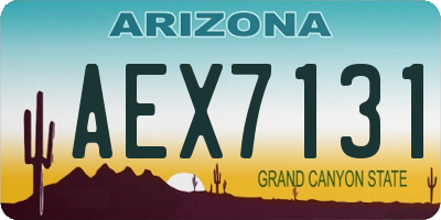 AZ license plate AEX7131