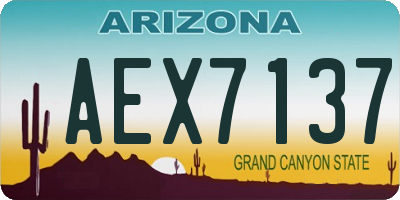 AZ license plate AEX7137