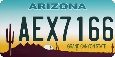 AZ license plate AEX7166