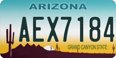 AZ license plate AEX7184