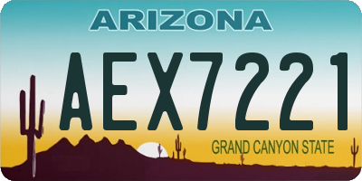 AZ license plate AEX7221