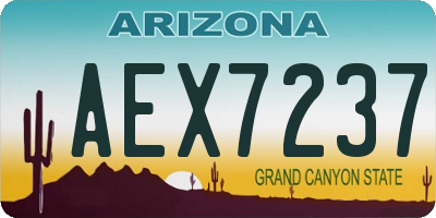 AZ license plate AEX7237