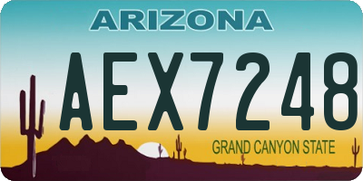 AZ license plate AEX7248