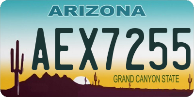 AZ license plate AEX7255