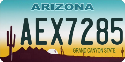 AZ license plate AEX7285