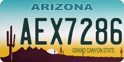 AZ license plate AEX7286