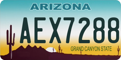 AZ license plate AEX7288