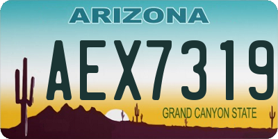 AZ license plate AEX7319