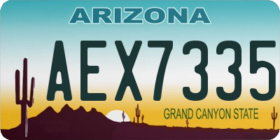 AZ license plate AEX7335