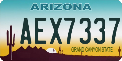 AZ license plate AEX7337