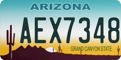 AZ license plate AEX7348