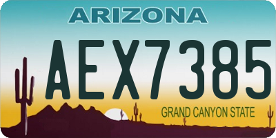 AZ license plate AEX7385