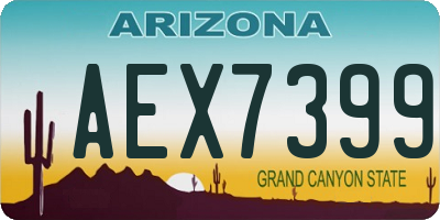 AZ license plate AEX7399