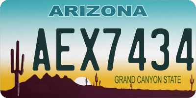 AZ license plate AEX7434