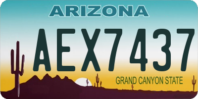 AZ license plate AEX7437