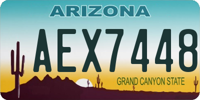 AZ license plate AEX7448