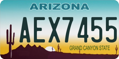 AZ license plate AEX7455