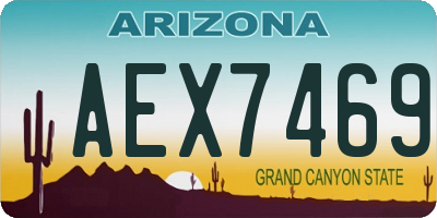 AZ license plate AEX7469