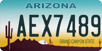 AZ license plate AEX7489