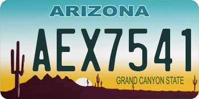 AZ license plate AEX7541