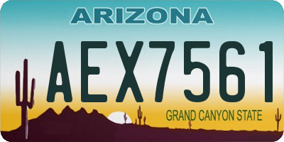 AZ license plate AEX7561
