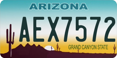 AZ license plate AEX7572