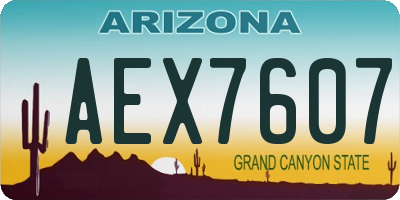 AZ license plate AEX7607