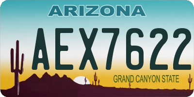 AZ license plate AEX7622
